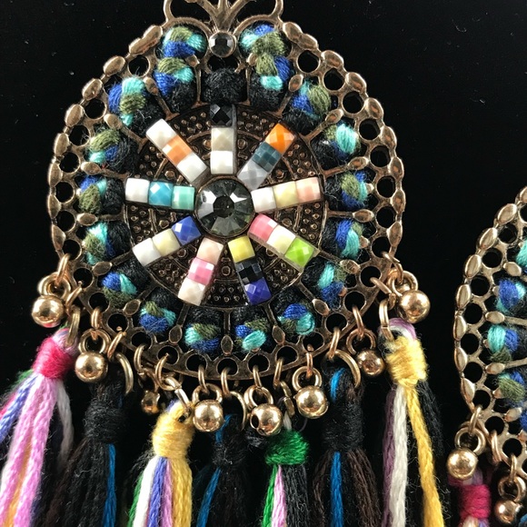 ALDO BIB Tribal Glam Statement Necklace Earrings - Picture 4 of 8